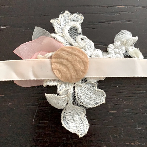 Floral handmade headband head sash tie bridal chic